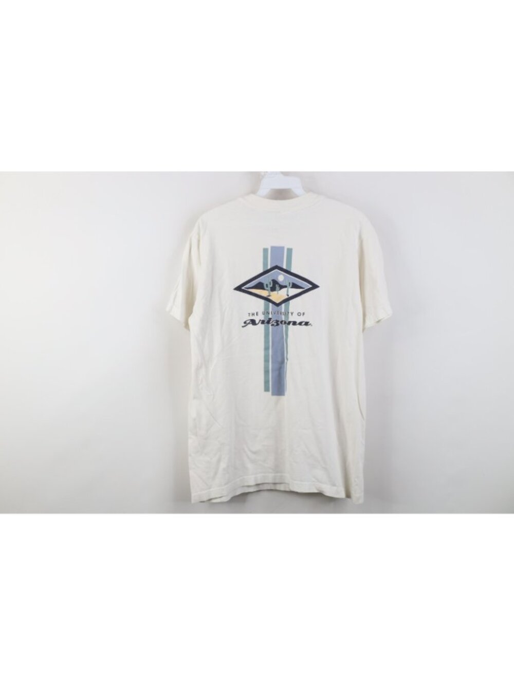 Vintage 90s Mens Medium Distressed Spell Out University of Arizona T-Shirt USA - Picture 12 of 14